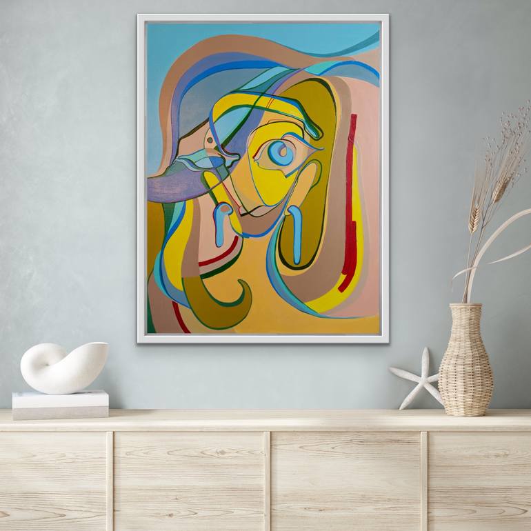Original Conceptual People Painting by Olja Mesec 