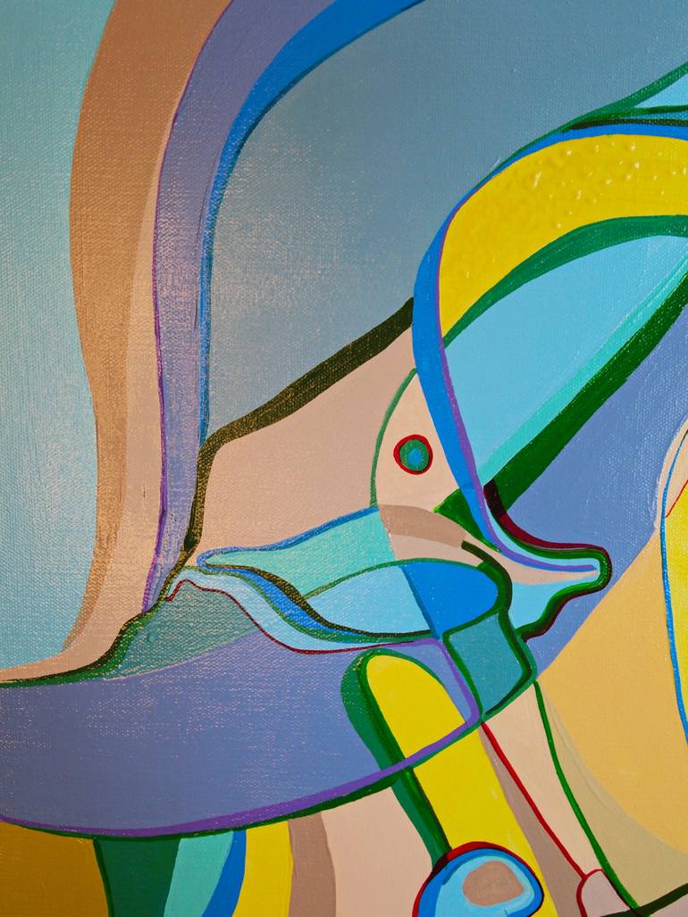 Original Conceptual People Painting by Olja Mesec 