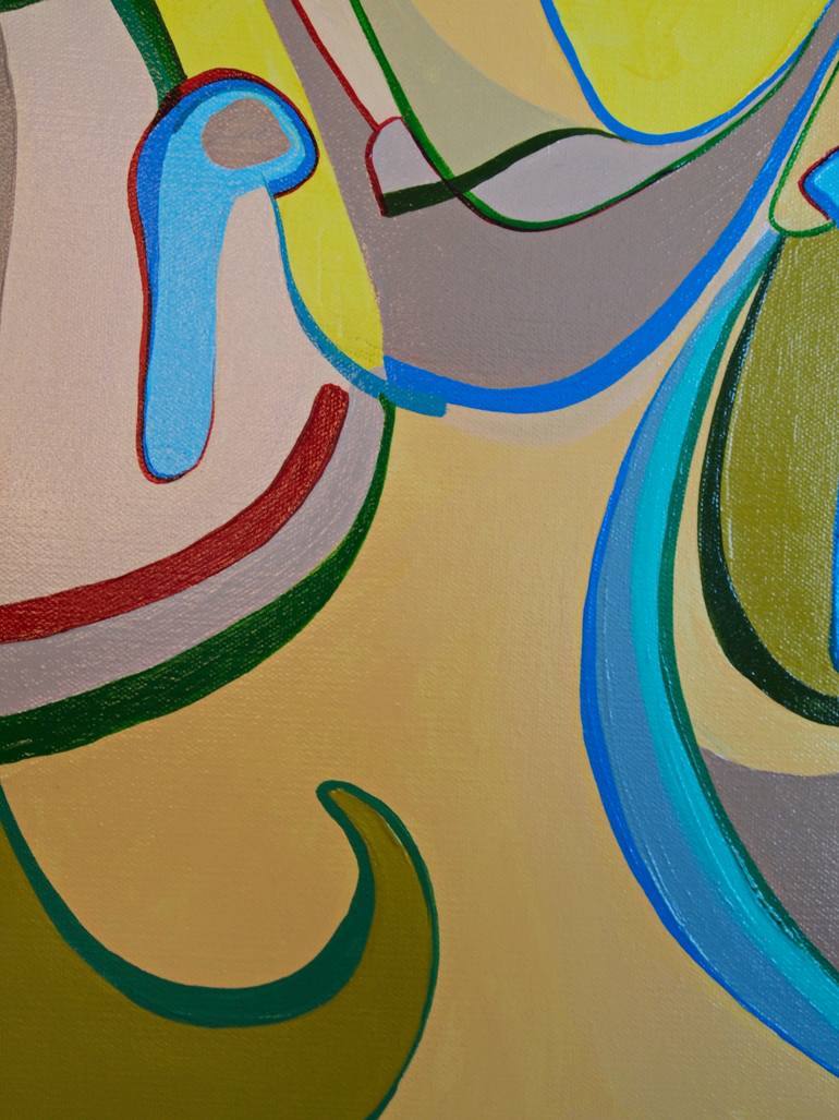 Original Conceptual People Painting by Olja Mesec 