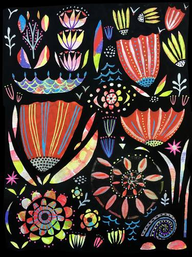 Print of Folk Botanic Paintings by Corina Capri
