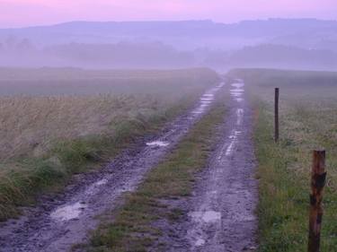 Evening road thumb