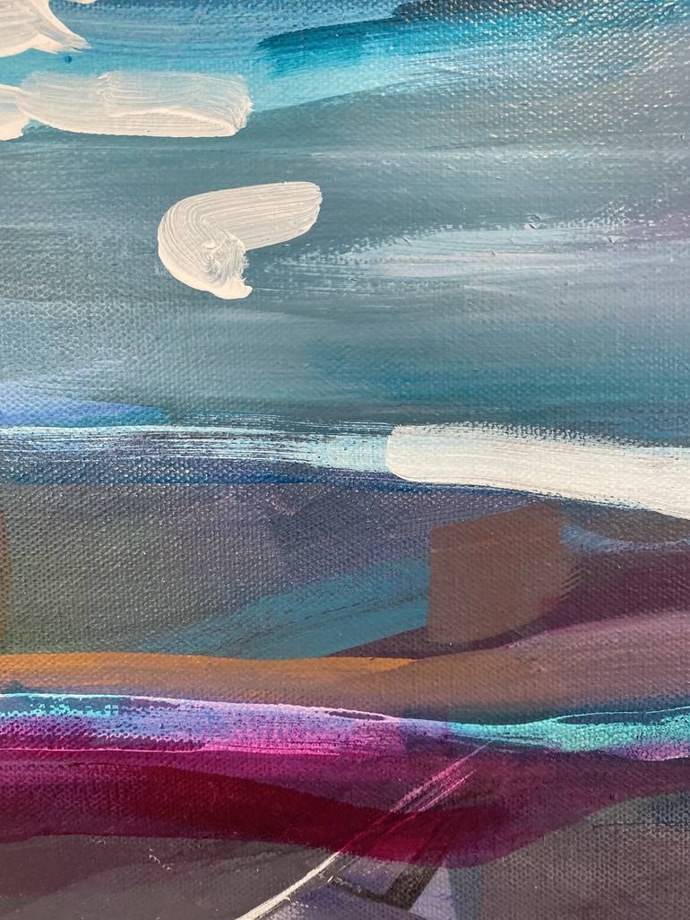 Original Landscape Abstract Painting by Maryse Joussaume