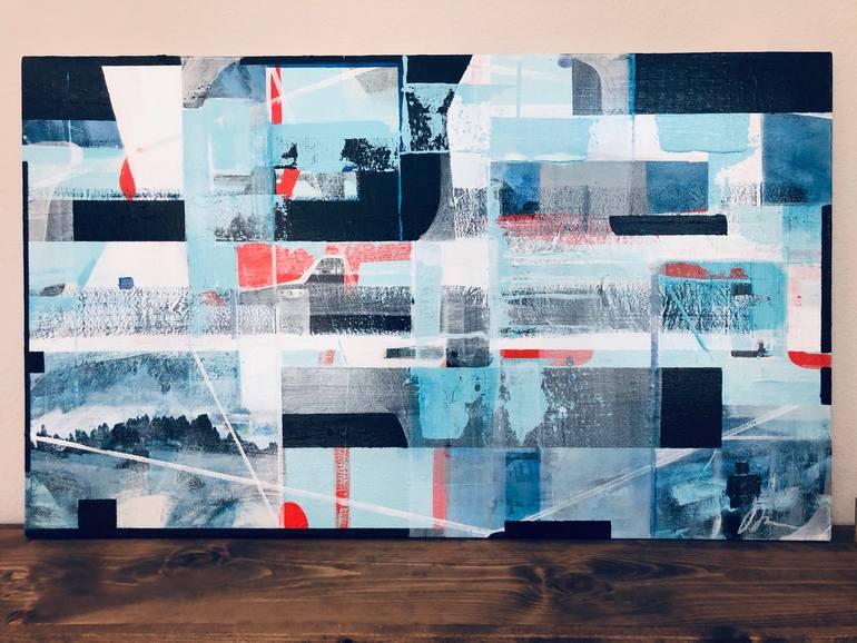 Original Abstract Expressionism Abstract Painting by Maryse Joussaume
