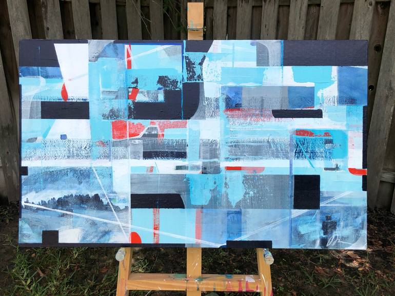 Original Abstract Expressionism Abstract Painting by Maryse Joussaume