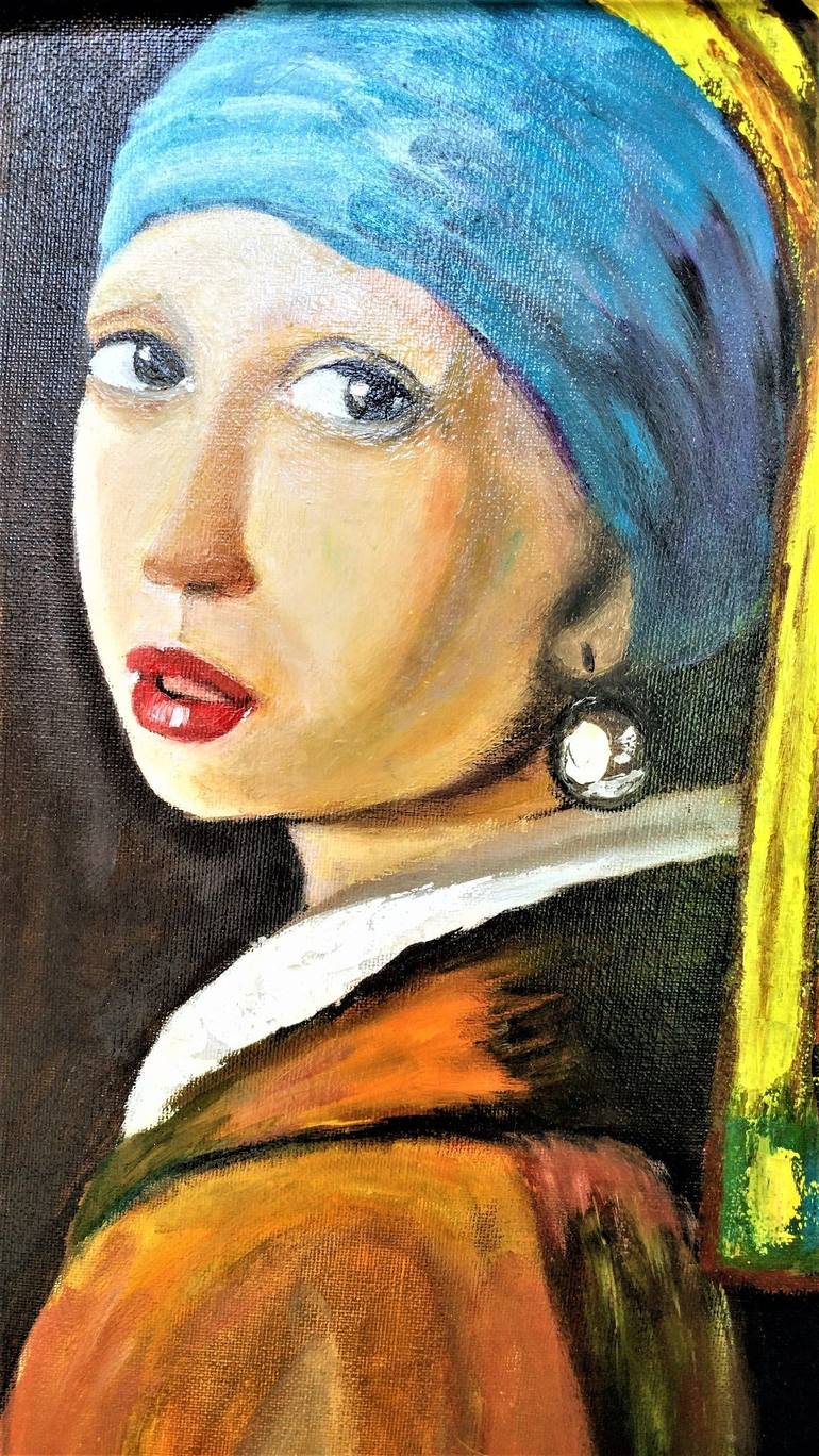 Original Portrait Painting by Larisa Boli