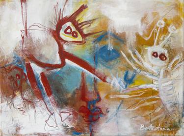 Original Abstract Animal Paintings by Beate Axmann