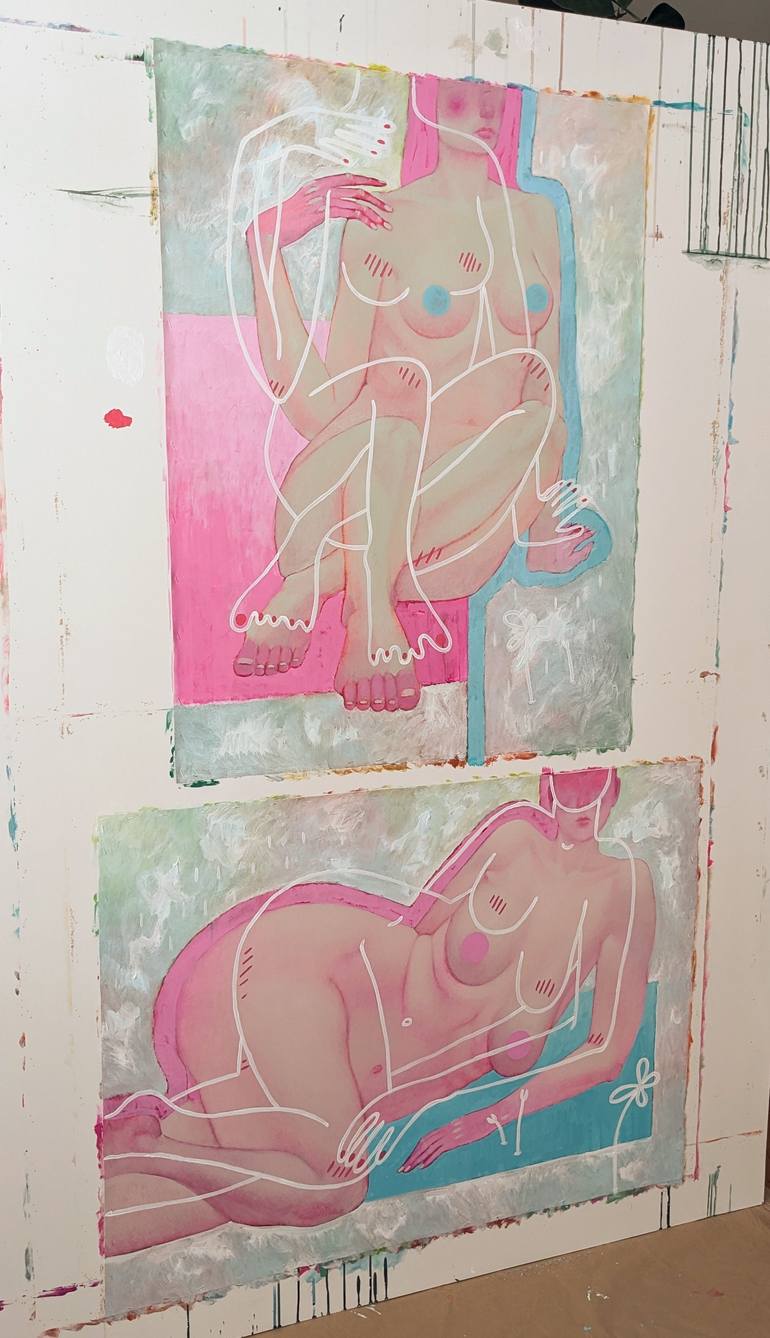 Original Contemporary Body Painting by Alina Anokhina