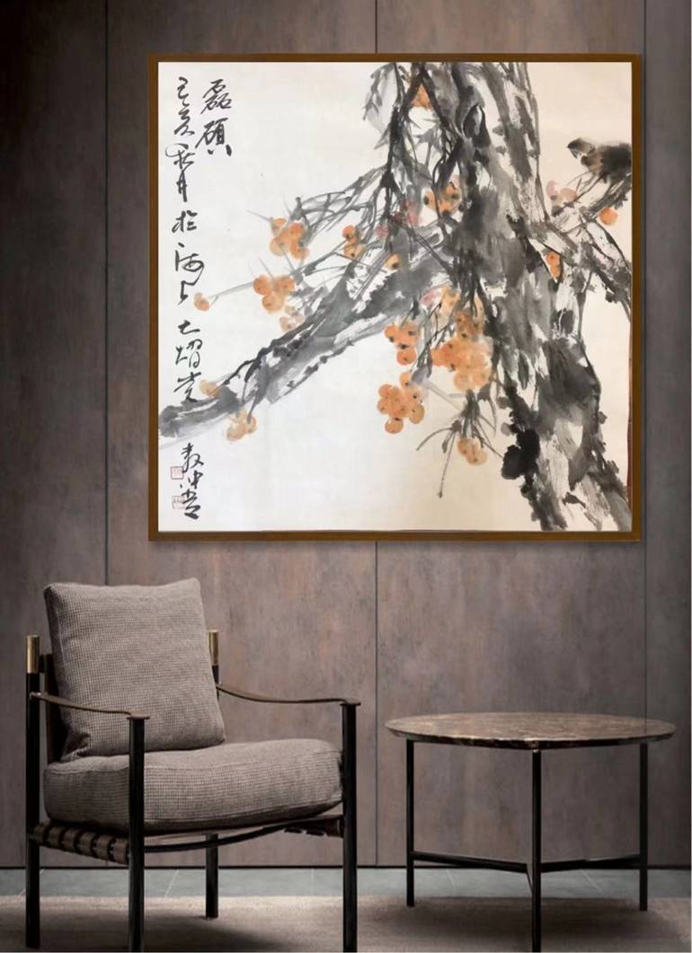 Original Expressionism Floral Painting by Cw Ao