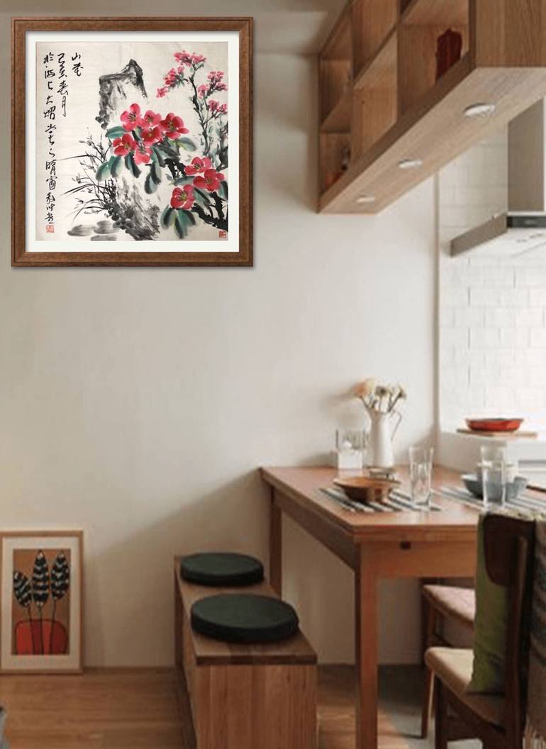Original Expressionism Floral Painting by Cw Ao