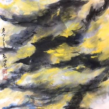Original Abstract Expressionism Abstract Painting by Cw Ao