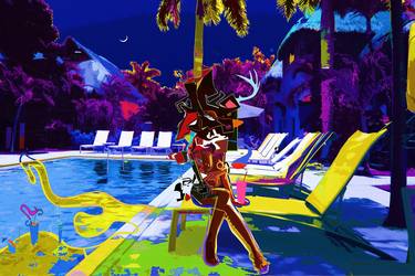 Original Surrealism Fantasy Mixed Media by Dominic Brown