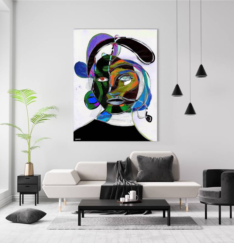 Original Expressionism Portrait Mixed Media by dOminic brown