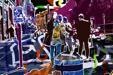 Original Impressionism People Paintings by dOminic brown
