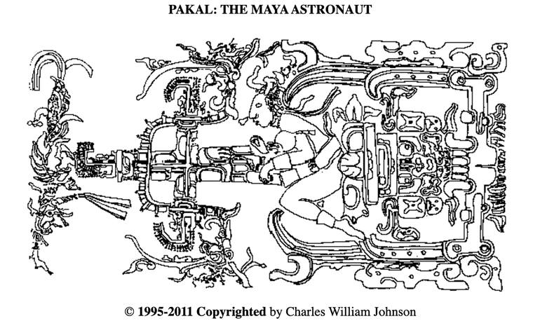 pakal mayan symbol for astronaut