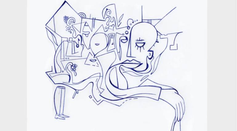 Original Abstract Expressionism Fantasy Painting by Dominic Brown
