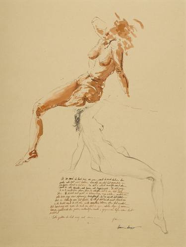 Print of Nude Drawings by karien deroo