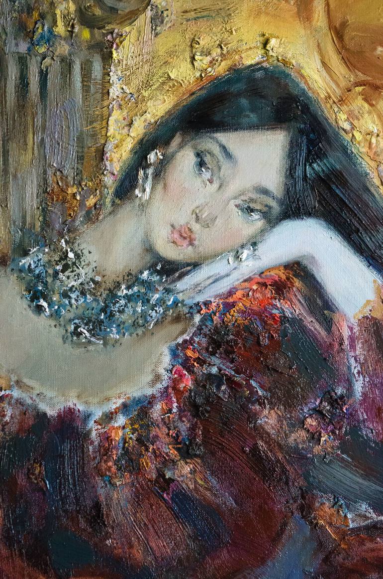 Original Figurative Women Painting by Ksenia Sandesko