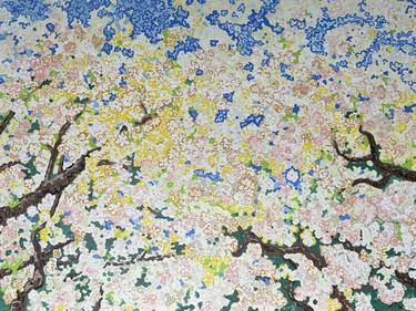 Original Abstract Expressionism Floral Painting by Maria Karpenko