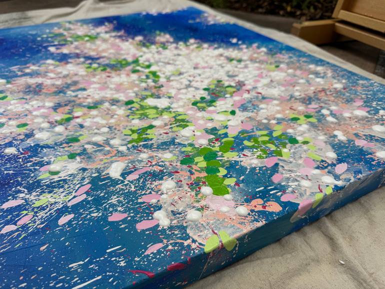Original Abstract Expressionism Floral Painting by Maria Karpenko