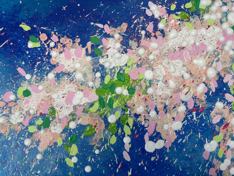 Original Abstract Expressionism Floral Painting by Maria Karpenko