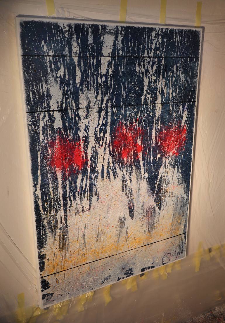 Original Abstract Expressionism Abstract Painting by Filip Pavlik