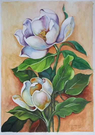 Original Floral Painting by Meera Mohan
