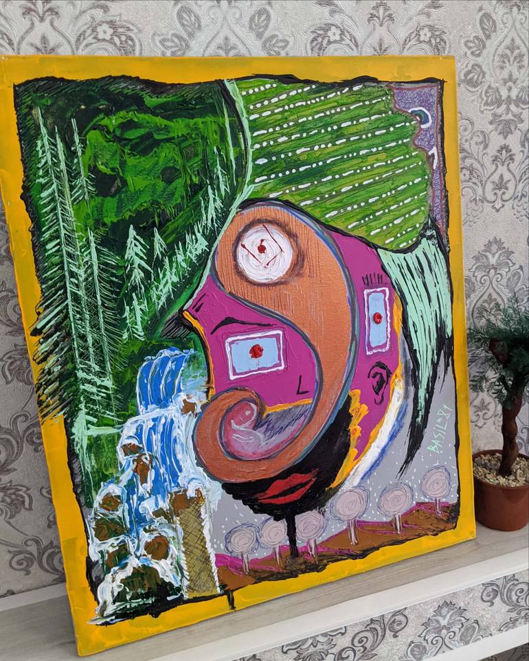 Original Abstract Expressionism Abstract Painting by Basil Sharp