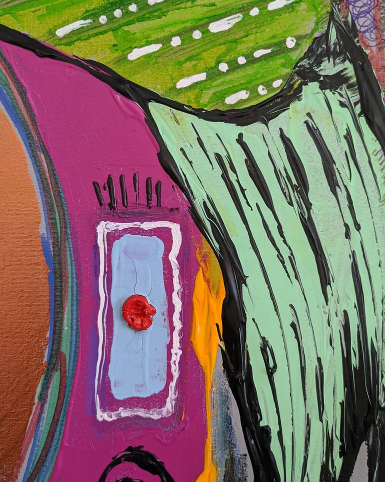 Original Abstract Expressionism Abstract Painting by Basil Sharp