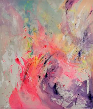 Original Abstract Expressionism Abstract Mixed Media by Pauline H