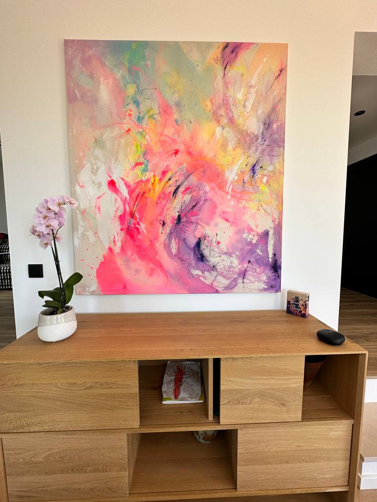 Original Abstract Expressionism Abstract Mixed Media by Pauline H