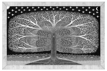 Print of Fine Art Tree Drawings by Eli Helman