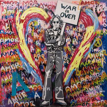 StreetArt Make Love Not War Canvas