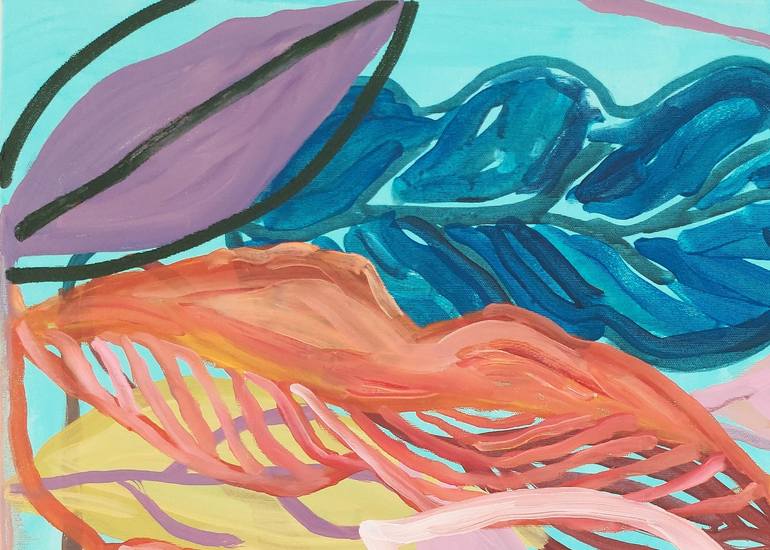 Original Abstract Expressionism Nature Painting by Ezzaldin Shahrori