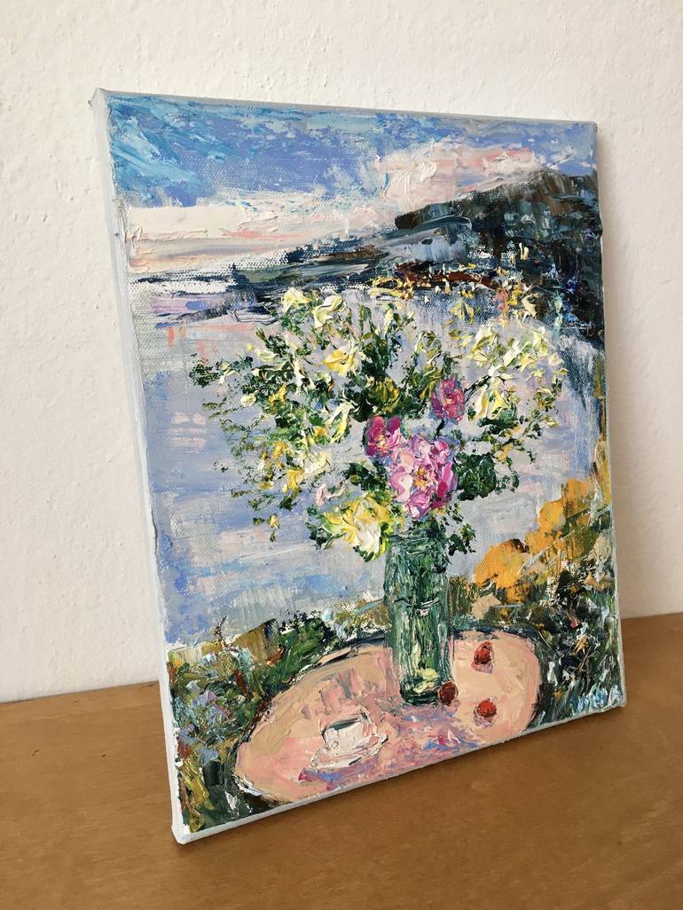 Original Impressionism Still Life Painting by Vilma Gataveckiene