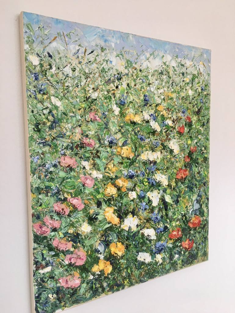 Original Abstract Floral Painting by Vilma Gataveckiene