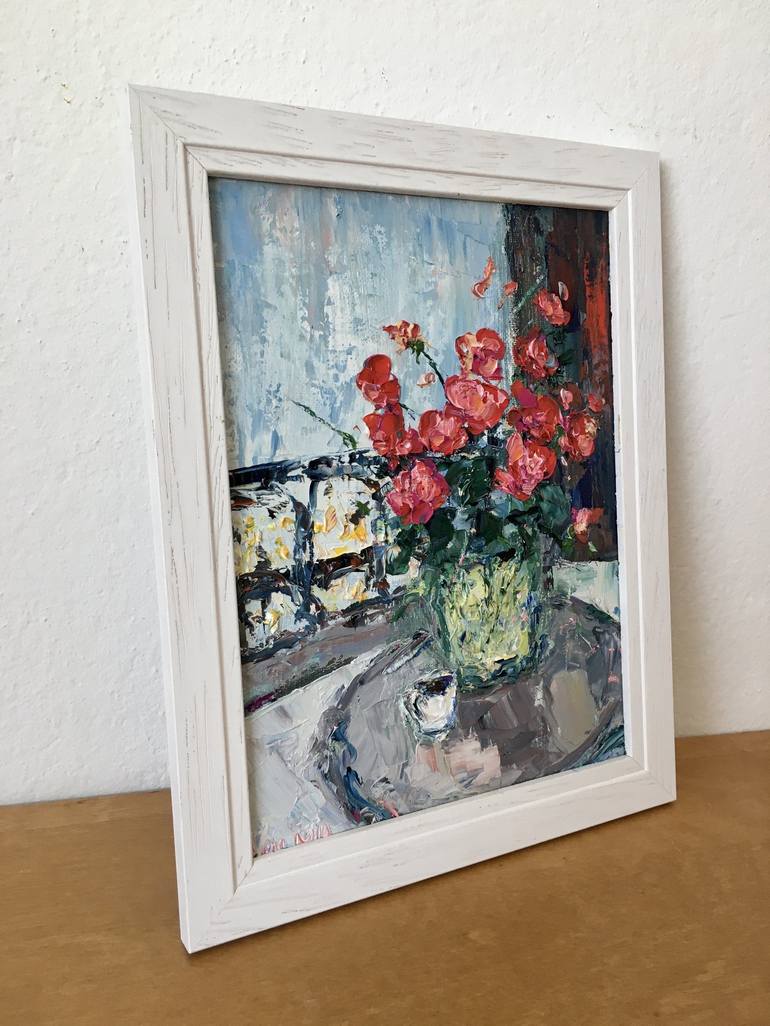 Original Impressionism Still Life Painting by Vilma Gataveckiene