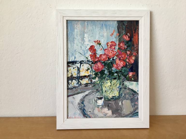 Original Impressionism Still Life Painting by Vilma Gataveckiene