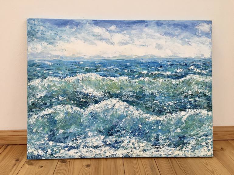 Original Impressionism Seascape Painting by Vilma Gataveckiene