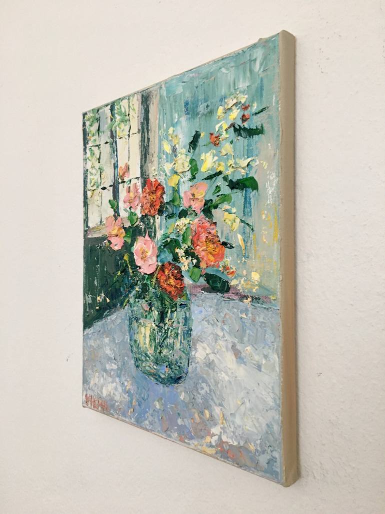 Original Impressionism Still Life Painting by Vilma Gataveckiene