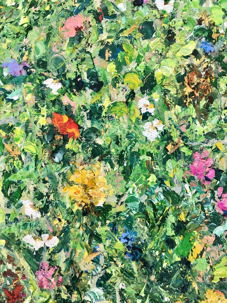 Original Abstract Floral Painting by Vilma Gataveckiene