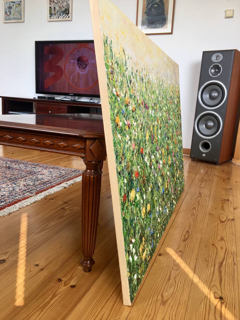 Original Abstract Floral Painting by Vilma Gataveckiene