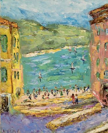 Menton France Oil Painting On Canvas French Cityscape thumb