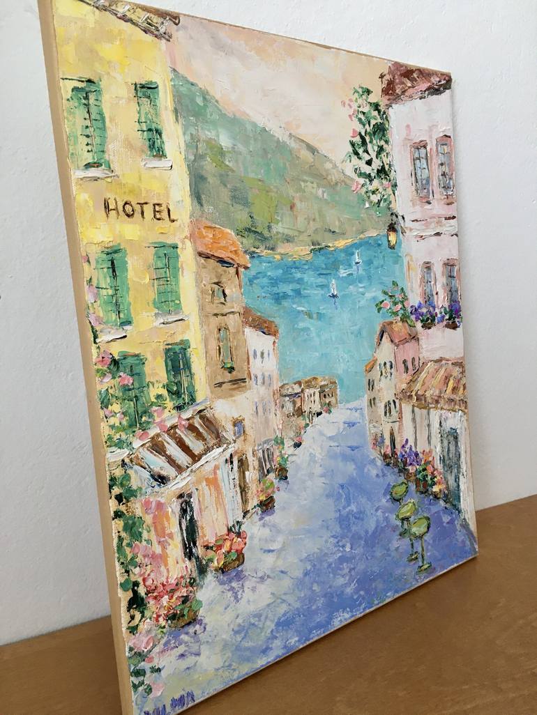 Original Impressionism Travel Painting by Vilma Gataveckiene