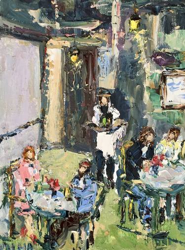 Print of Impressionism People Paintings by Vilma Gataveckiene