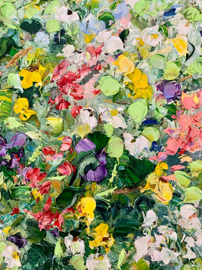 Original Abstract Floral Painting by Vilma Gataveckiene