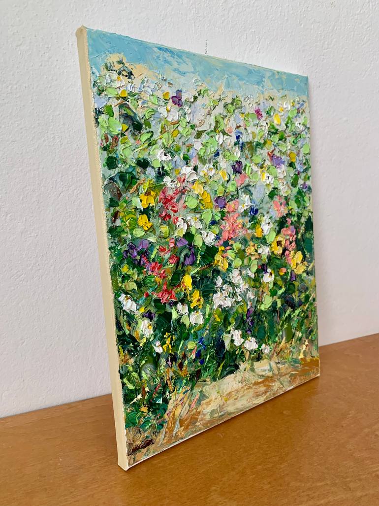 Original Abstract Floral Painting by Vilma Gataveckiene