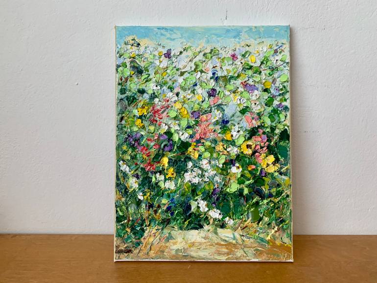 Original Abstract Floral Painting by Vilma Gataveckiene