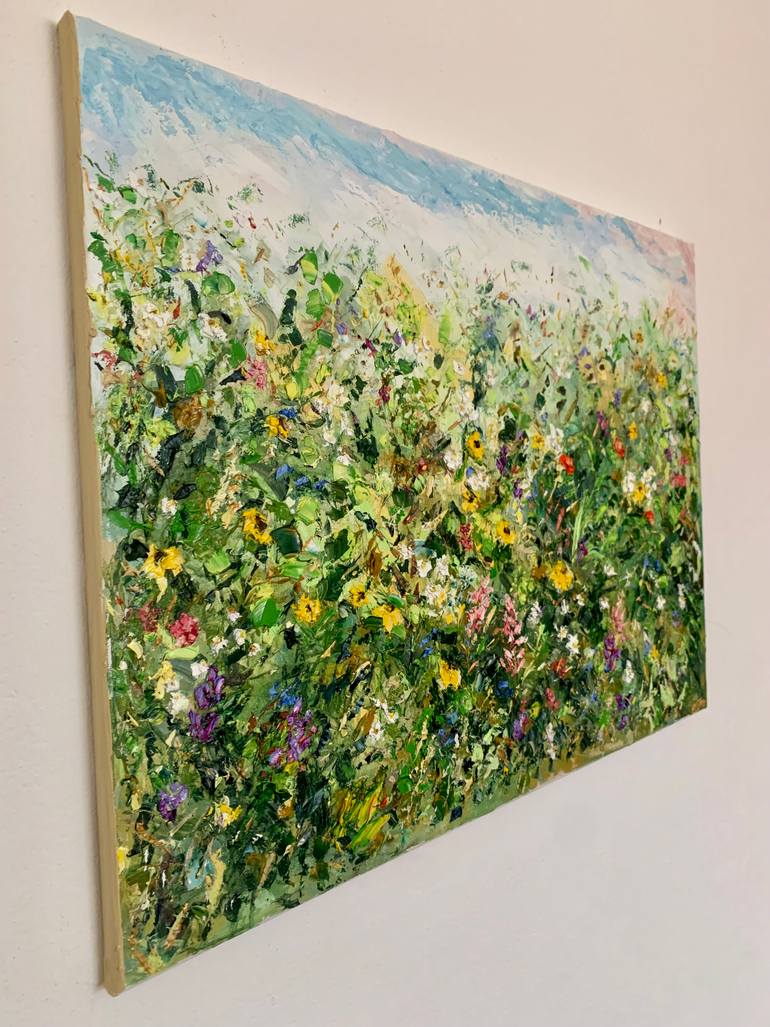 Original Abstract Floral Painting by Vilma Gataveckiene