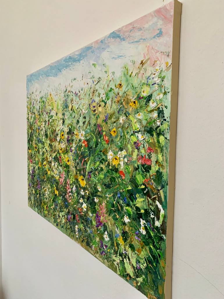 Original Abstract Floral Painting by Vilma Gataveckiene