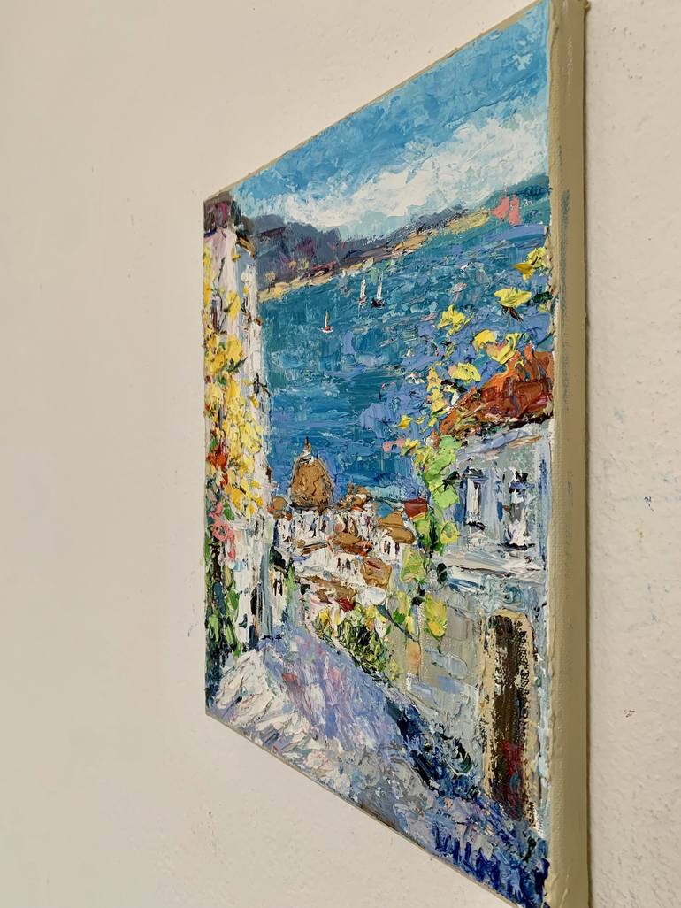 Original Impressionism Cities Painting by Vilma Gataveckiene